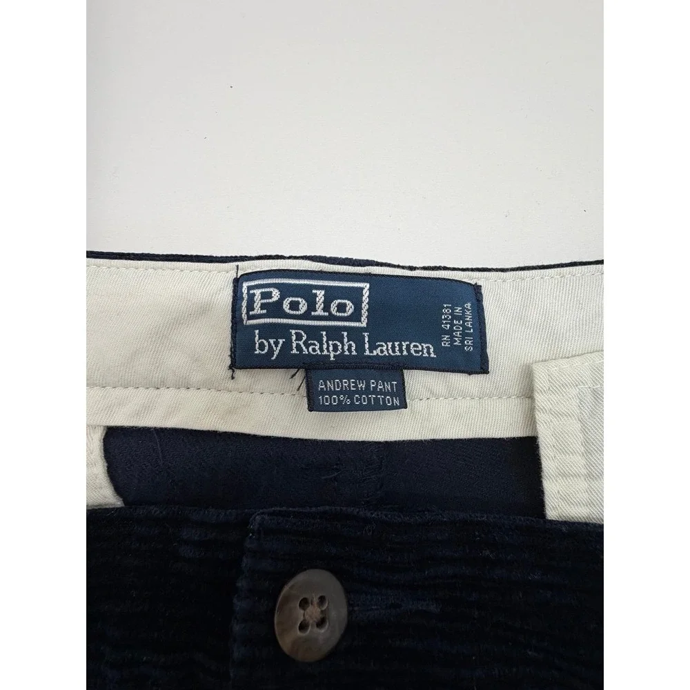 Polo Ralph Lauren Andrew Pant Navy Blue Corduroy Pants Men's Size 36x32